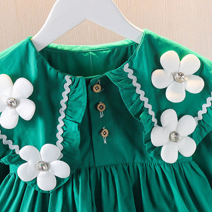 Spring And Autumn Long Sleeve Skirt Children's Clothing