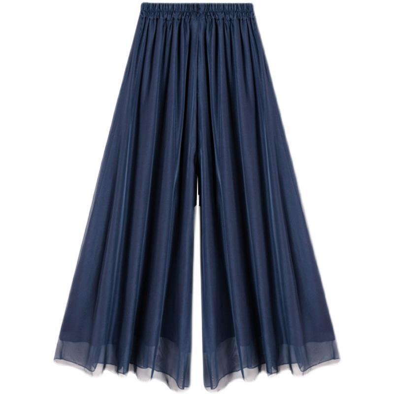 Minimalist Elegant High Waist Belly Contracting Black Wide Leg Pants