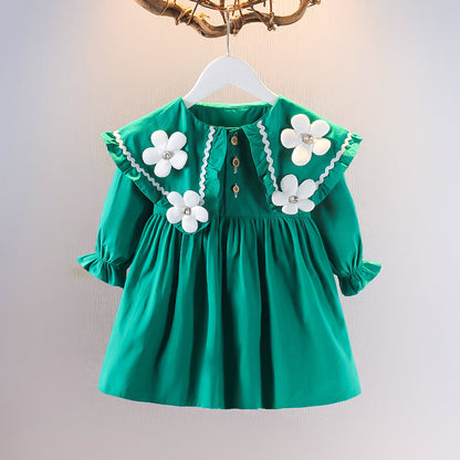 Spring And Autumn Long Sleeve Skirt Children's Clothing