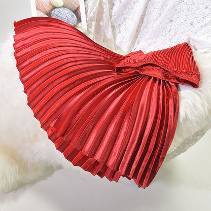 Pleated Skirt Skirt Spring And Summer New High Waist Retro Fashion